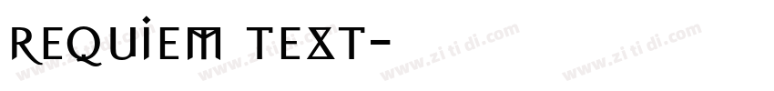 requiem text字体转换